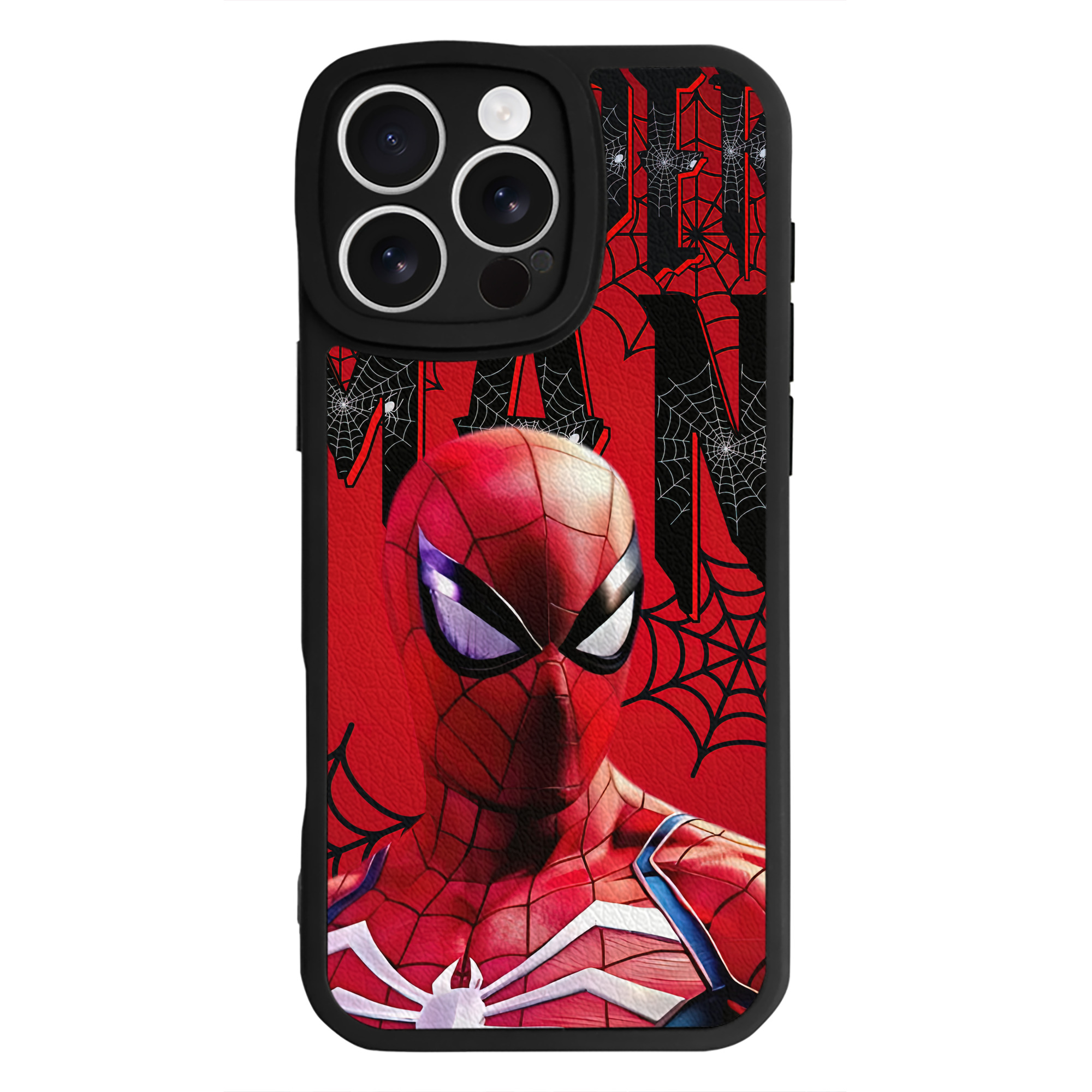 （画像用） Spider Man スパイダーマン 【iPhone 16シリーズ対応】シリコンスマホケース（レザー調） 材質：シリコン